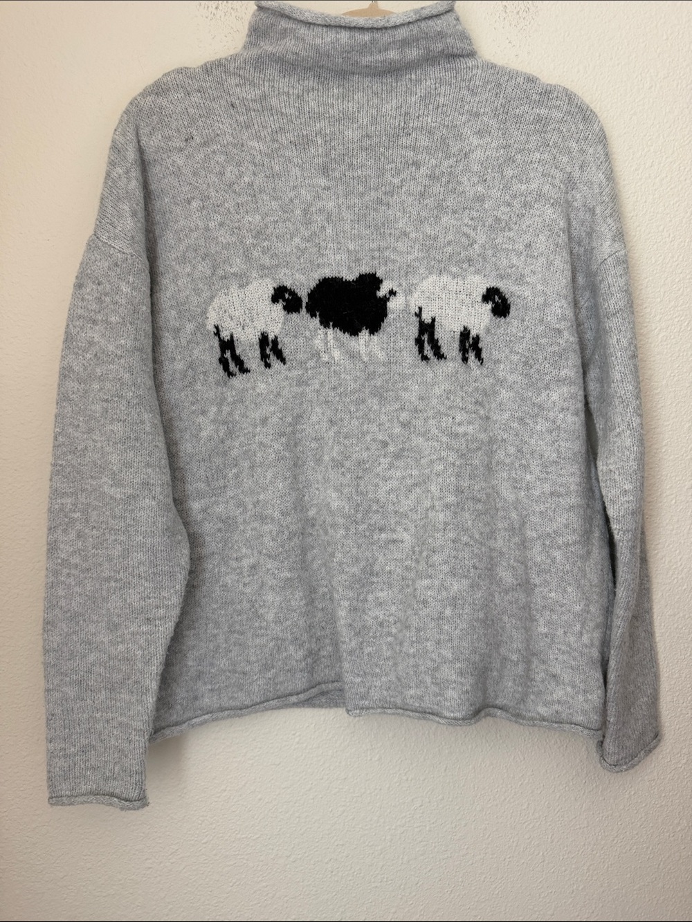 Cupcakes And Cashmere Sheep Mock Neck Sweater